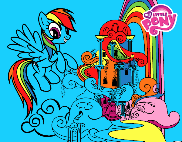 Rainbow Dash en su palacio