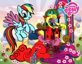 Rainbow Dash en su palacio