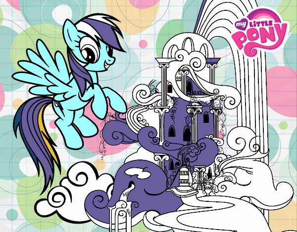 Rainbow Dash en su palacio