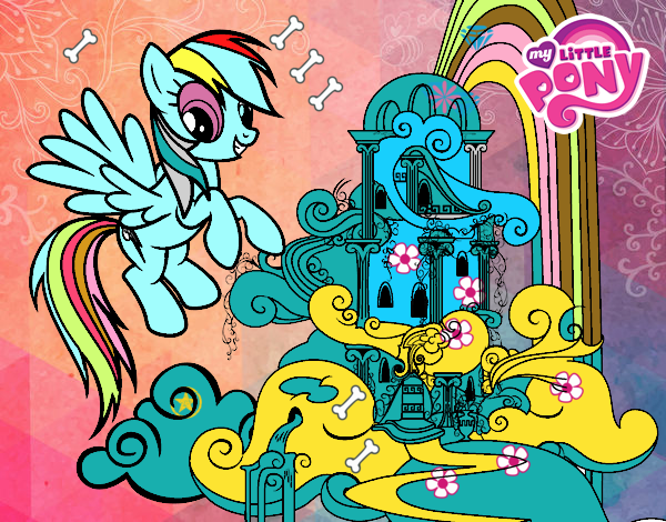 Rainbow Dash en su palacio