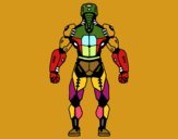 Robot luchador de espaldas