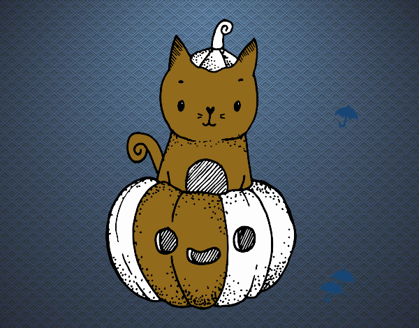 Un gatito de Halloween