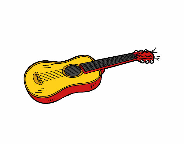 Una guitarra acústica