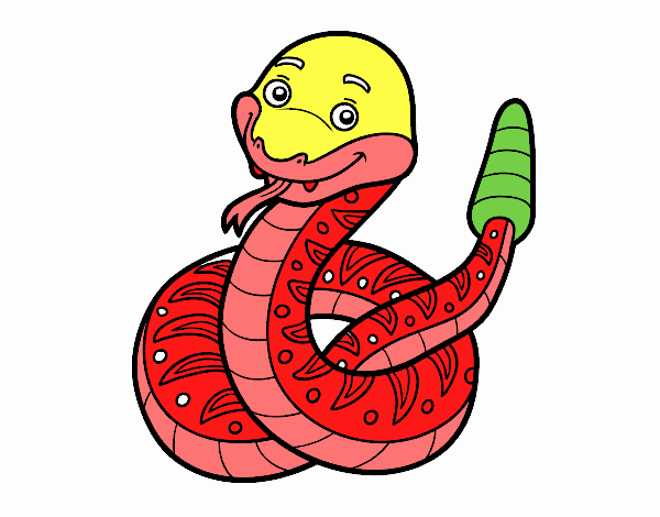 Una serpiente de cascabel