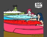 Barbie y sus amigas en el jacuzzi