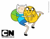 Finn y Jake abrazados