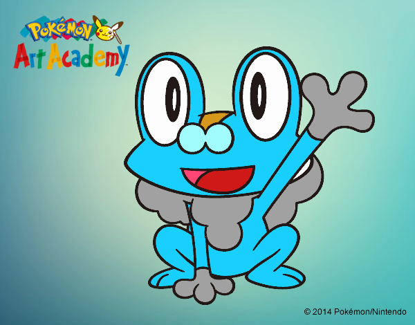 Froakie saludando