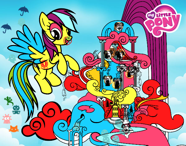 Rainbow Dash en su palacio