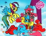 Rainbow Dash en su palacio