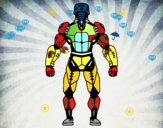 Robot luchador de espaldas