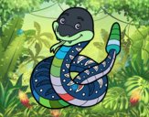 Una serpiente de cascabel