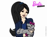 Barbie con su linda gatita