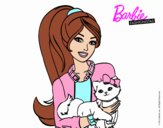 Barbie con su linda gatita