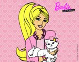 Barbie con su linda gatita