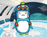 Bebé pingüino con gorrito