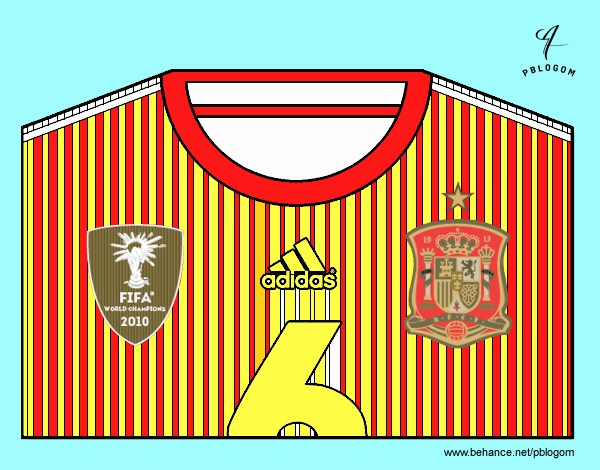 Camiseta del mundial de fútbol 2014 de España