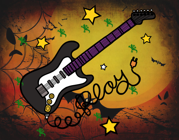 Guitarra y estrellas