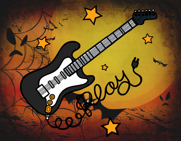 Guitarra y estrellas