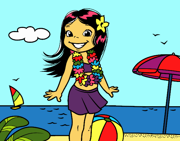 Niña en la playa