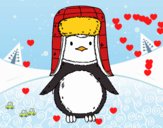 Pingüino con gorro