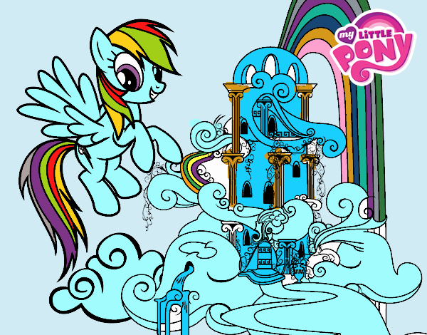 Rainbow Dash en su palacio