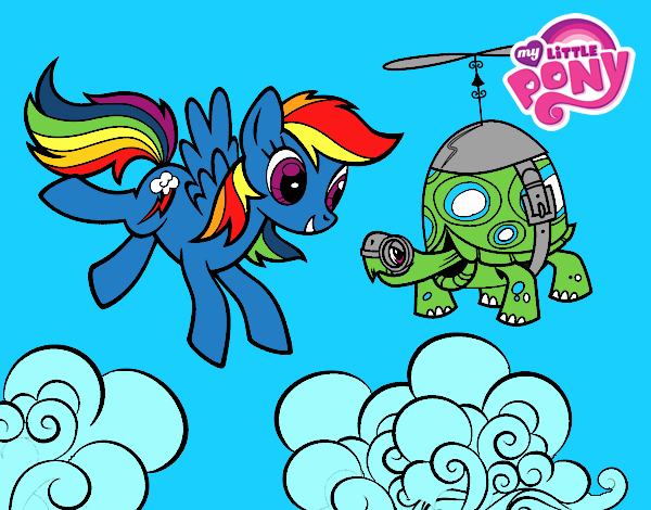 Rainbow Dash y la tortuga tanque