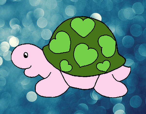 Tortuga con corazones