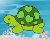 Tortuga con corazones