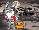 Conejo con muchos huevos de Pascua