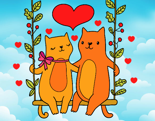 Gatitos enamorados