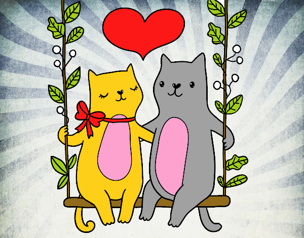 Gatitos enamorados