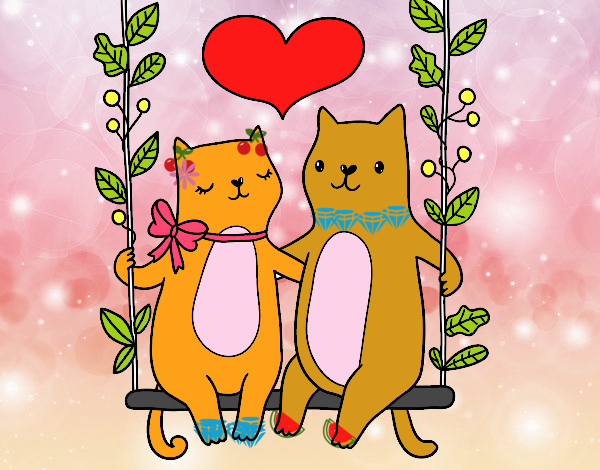 Gatitos enamorados