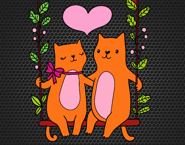 Gatitos enamorados