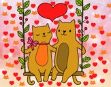 Gatitos enamorados