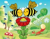 Pareja de abejas