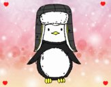 Pingüino con gorro