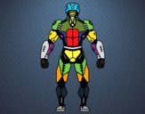 Robot luchador de espaldas