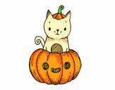 Un gatito de Halloween