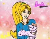 Barbie con su linda gatita