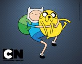 Finn y Jake abrazados