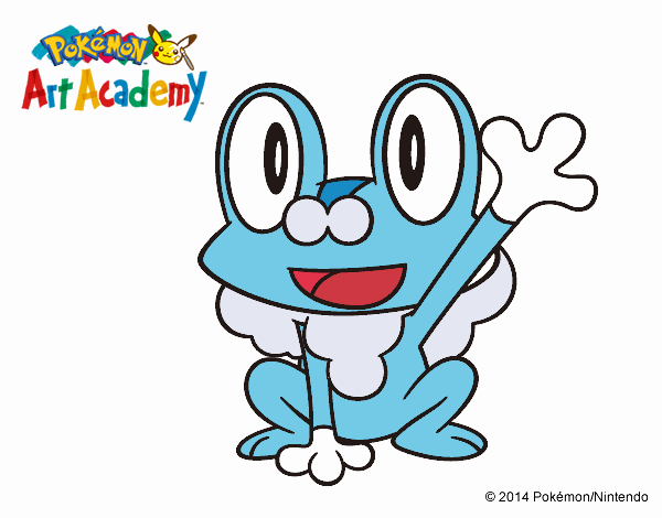 Froakie saludando