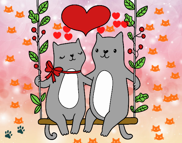 Gatitos enamorados