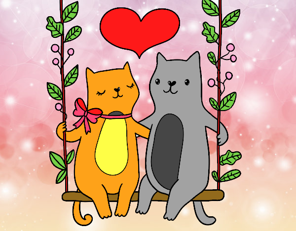 Gatitos enamorados