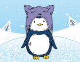 Pingüino con gorrito divertido