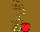 Serpiente y manzana