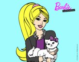 Barbie con su linda gatita