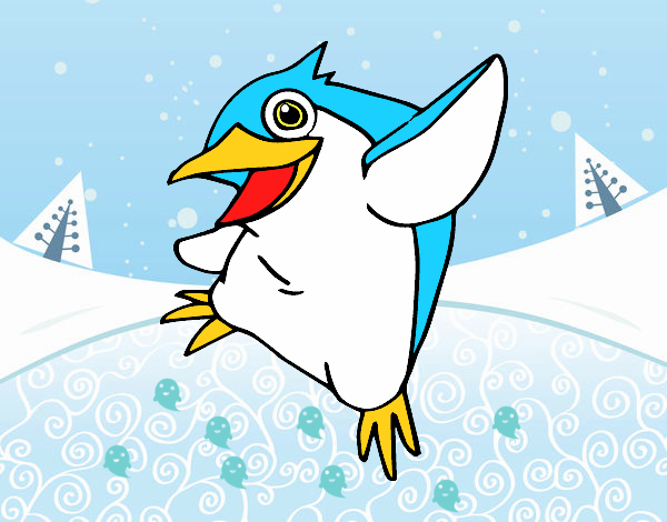 Pequeño pingüino azul