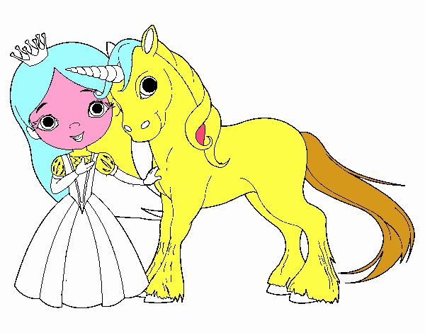 Princesa y unicornio