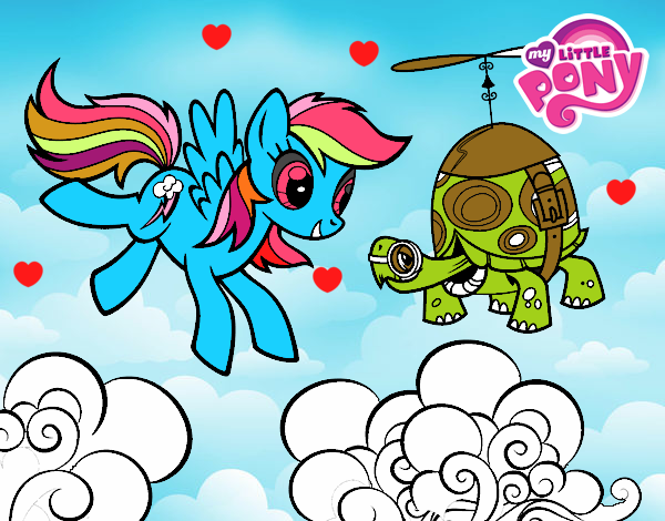 Rainbow Dash y la tortuga tanque