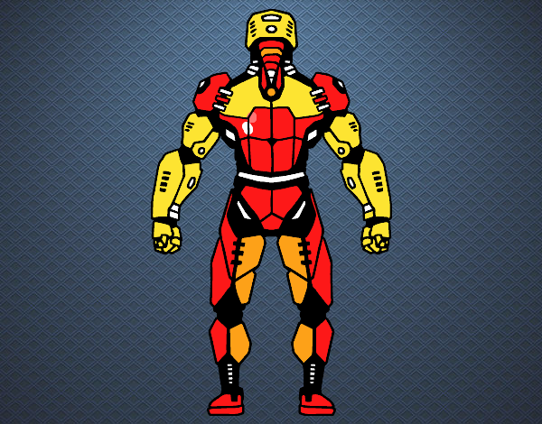 Robot luchador de espaldas